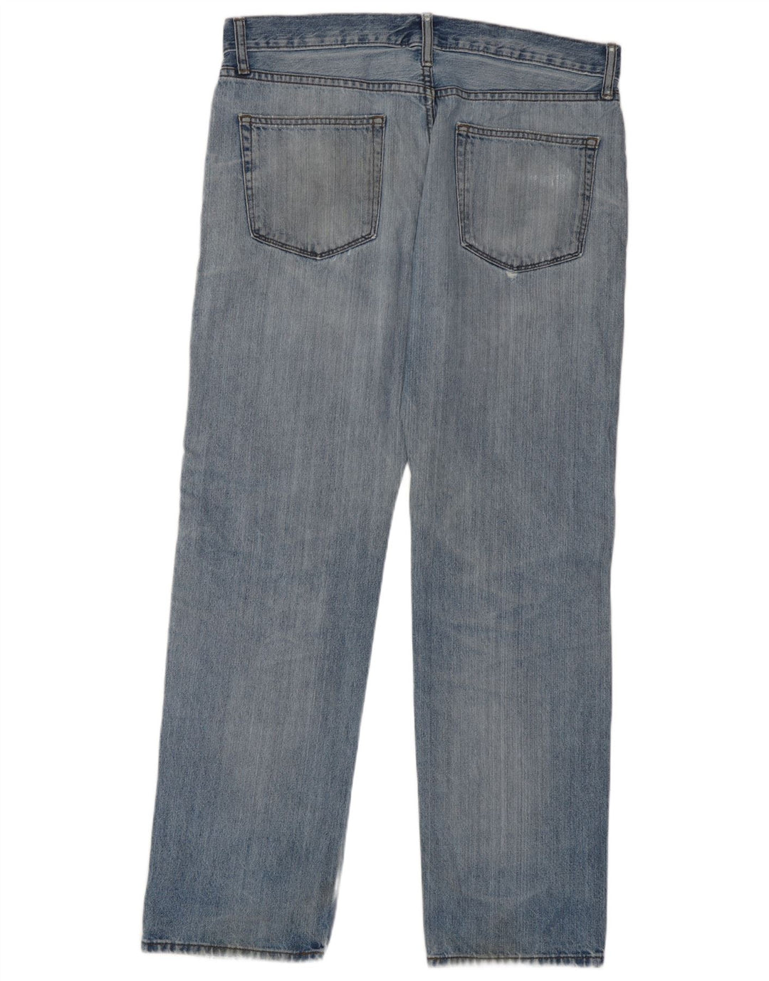 Marks & Spencer Jean droit régulier en détresse pour hommes W36 L31 coton bleu