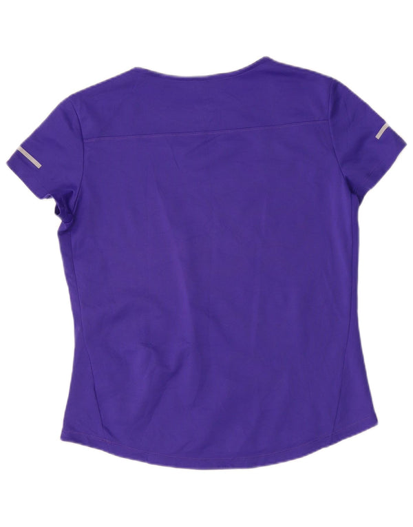 Adidas Climalite T-Shirt Top UK 16 Large Violet Polyester