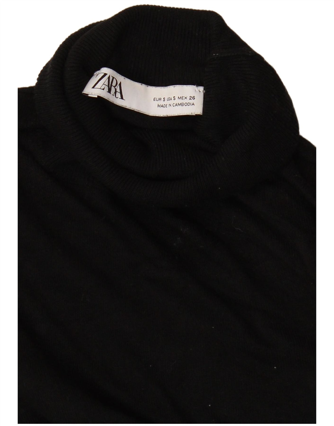 Zara Pull col roulé pour femme UK 10 Petit Noir