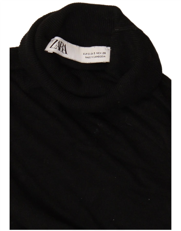 Zara Pull col roulé pour femme UK 10 Petit Noir