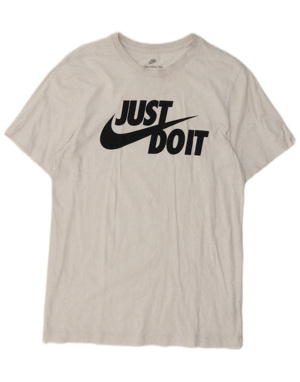 Nike T-shirt graphique pour hommes, petit, en coton blanc