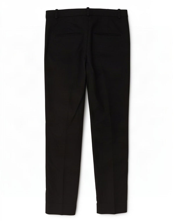 Zara Pantalon Chino Fuselé Femme EU 38 Small W28 L26 Coton Noir