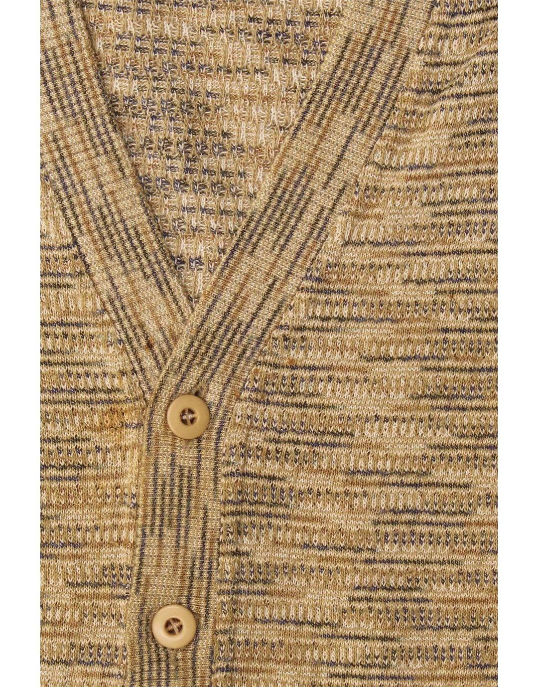 Mapier Pull Cardigan sans Manches Homme Beige Moyen Moucheté Coton