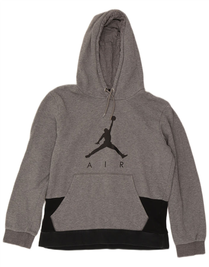 Jordan Pull à capuche graphique pour homme en coton color block gris moyen