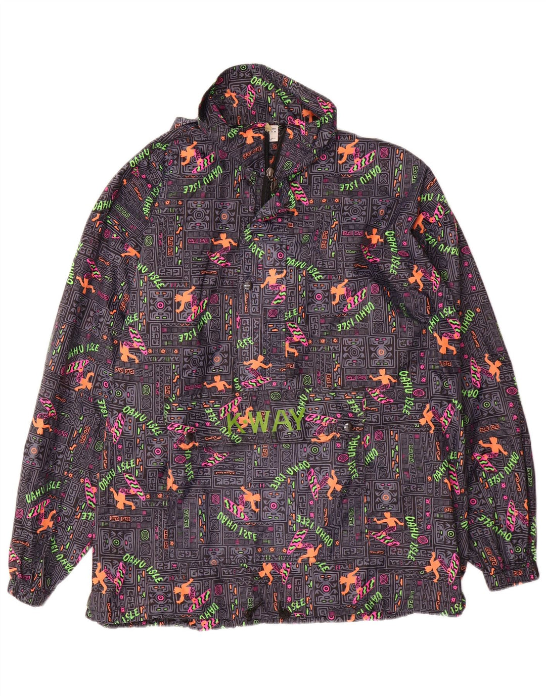 K-WAY Veste anorak graphique coupe ample pour homme UK 38 Medium Multicolore
