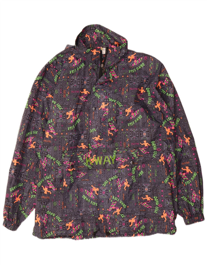 K-WAY Veste anorak graphique coupe ample pour homme UK 38 Medium Multicolore