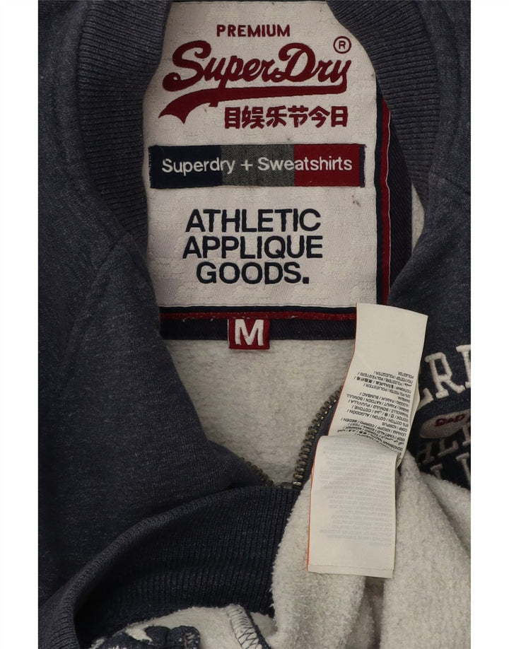 Superdry Veste de survêtement graphique en coton moucheté bleu marine moyen