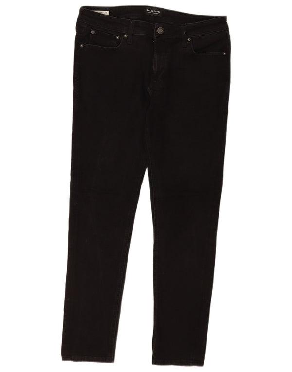 Jack & Jones Mens Liam Skinny Jeans W34 L32 Black Cotton