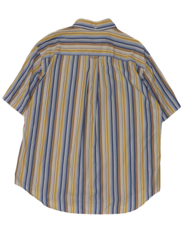 Lacoste Mens Short Sleeve Shirt Size 46 2XL Multicoloured Striped