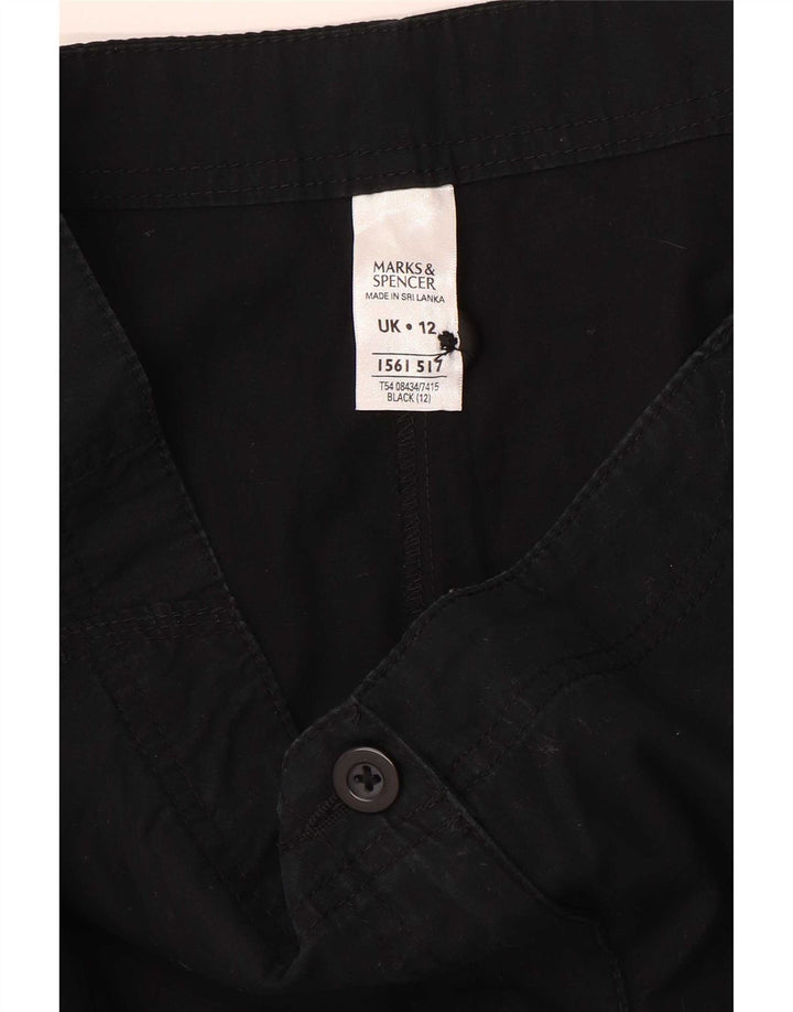 Marks & Spencer Short décontracté pour femme UK 12 Medium W30 Coton noir