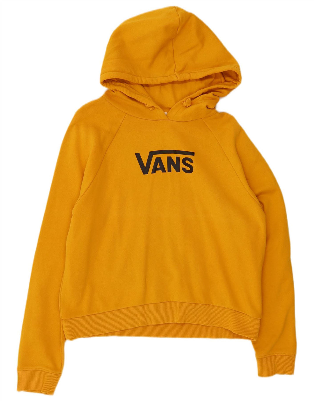 VANS Pull à capuche graphique coupe ample pour femme UK 14 en coton jaune moyen