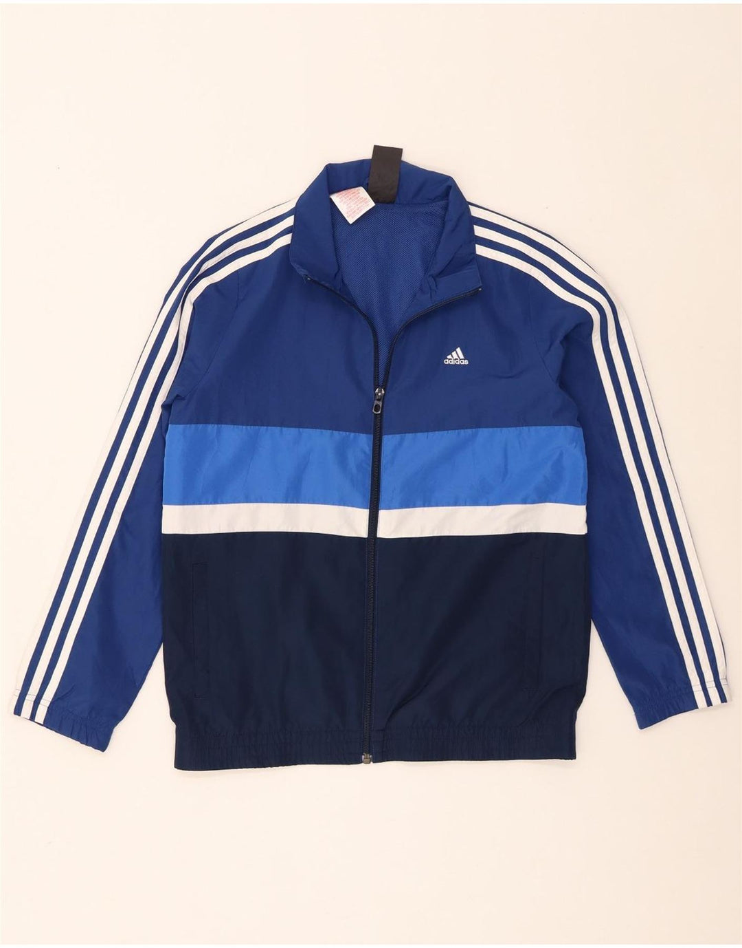 Adidas Veste de Survêtement Garçon 11-12 ans Bleu Colorblock Polyester
