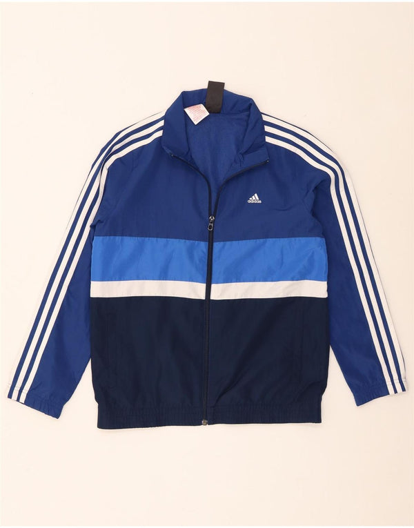 Adidas Veste de Survêtement Garçon 11-12 ans Bleu Colorblock Polyester