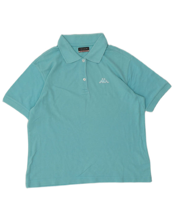 Kappa Polo Femme UK 14 Large Bleu Coton