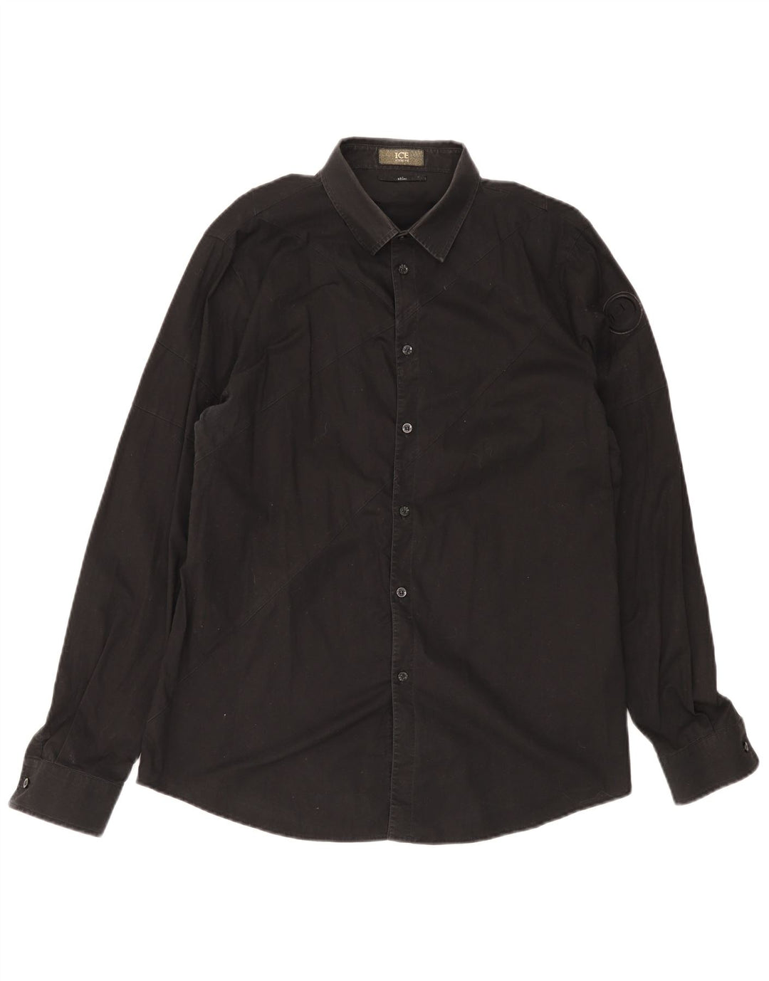 Iceberg Chemise Slim Fit Homme XL Coton Noir