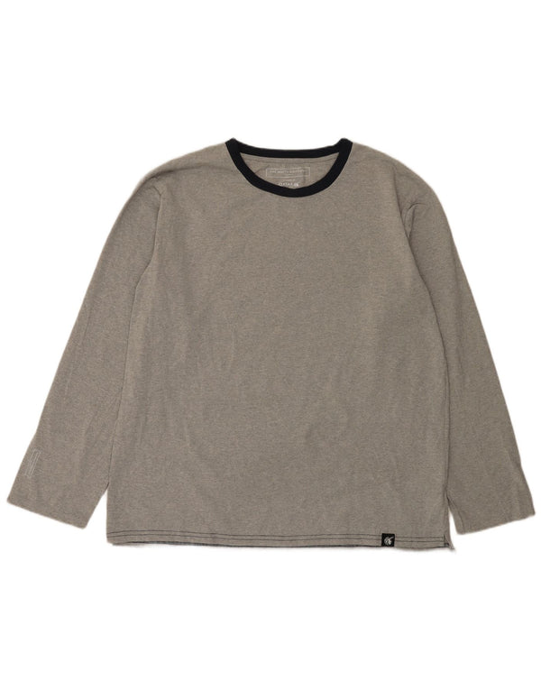 The White Company Haut à manches longues pour hommes en polyester color block gris grand