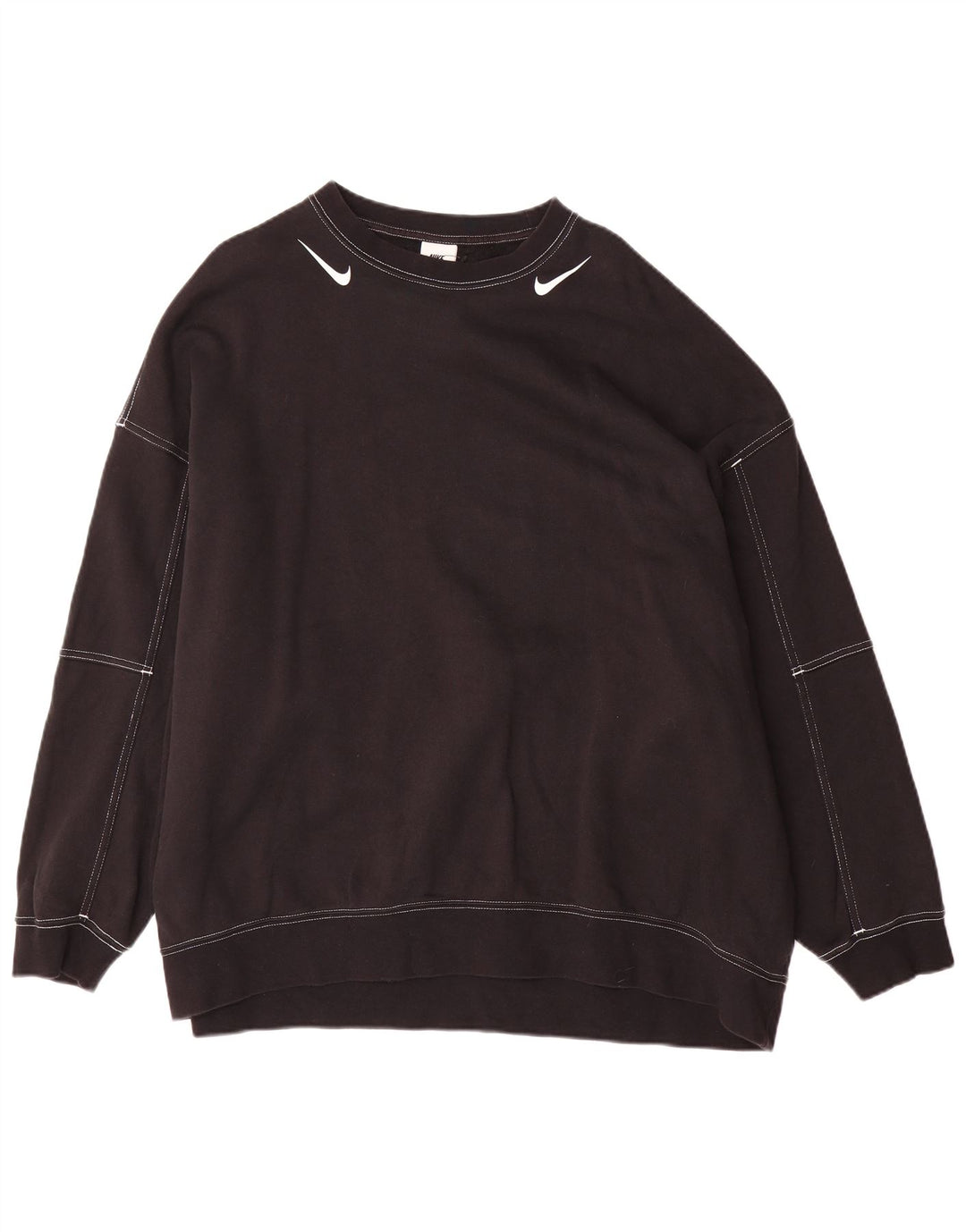 Nike Sweat-shirt oversize graphique en coton noir moyen pour homme