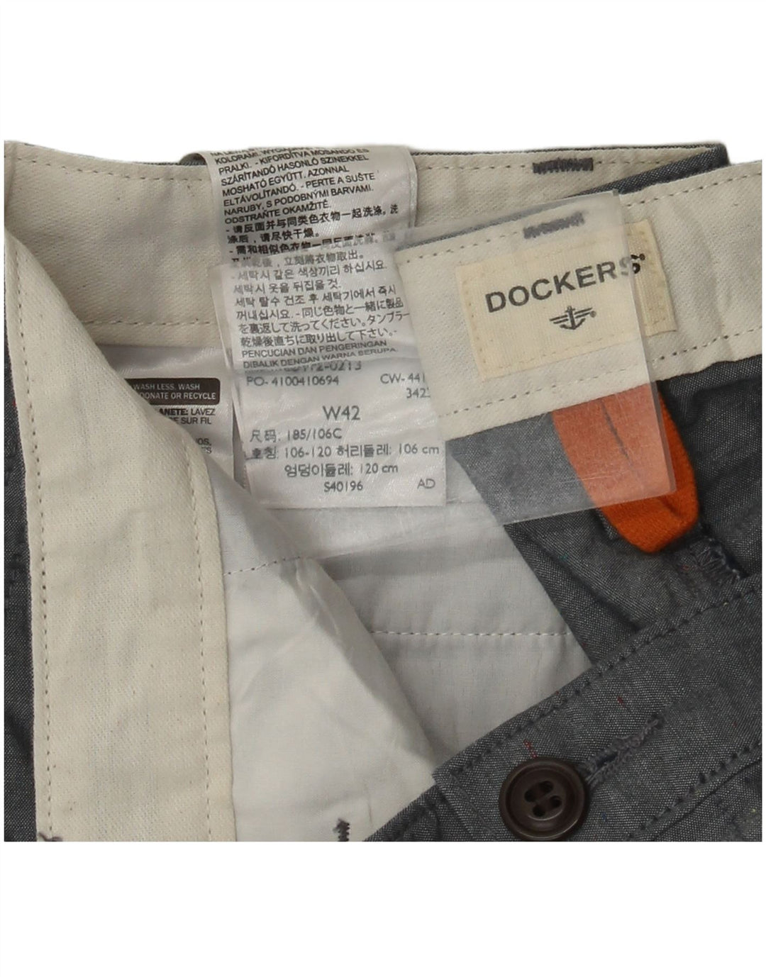 Dockers Short Chino Homme W42 2XL Bleu Coton
