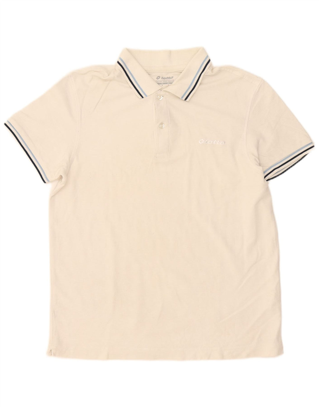 Lotto Polo Homme Petit Blanc Rayé Coton