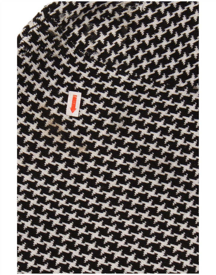 CHAPS Veste blazer en tricot à 3 boutons pour femme UK 12 pied-de-poule noir moyen