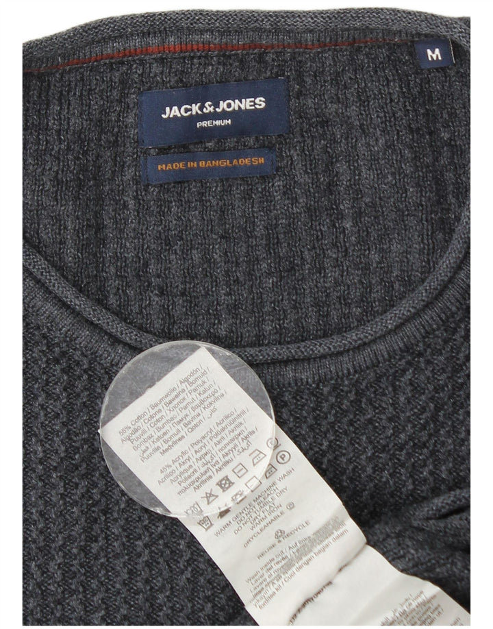 Jack & Jones Pull Col Rond Homme Bleu Marine Moyen Coton