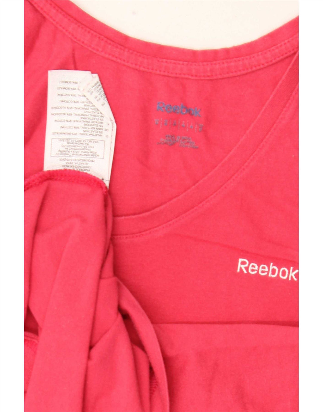 Reebok Débardeur Femme UK 12 Rose Moyen Coton