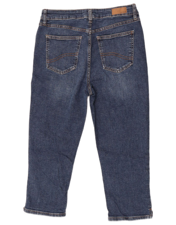 Fat Face Jeans Capri Sway pour femme UK 12 Medium W30 L20 Bleu Coton