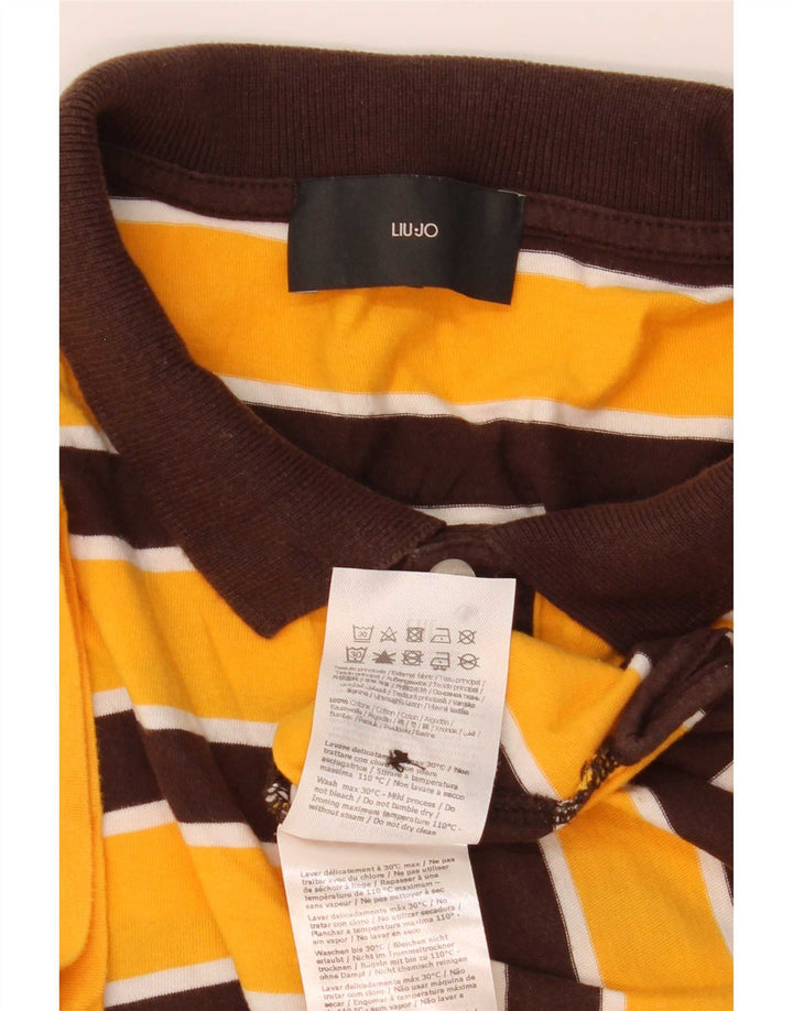 Polo Homme Liu Jo Coton Rayé Jaune Moyen