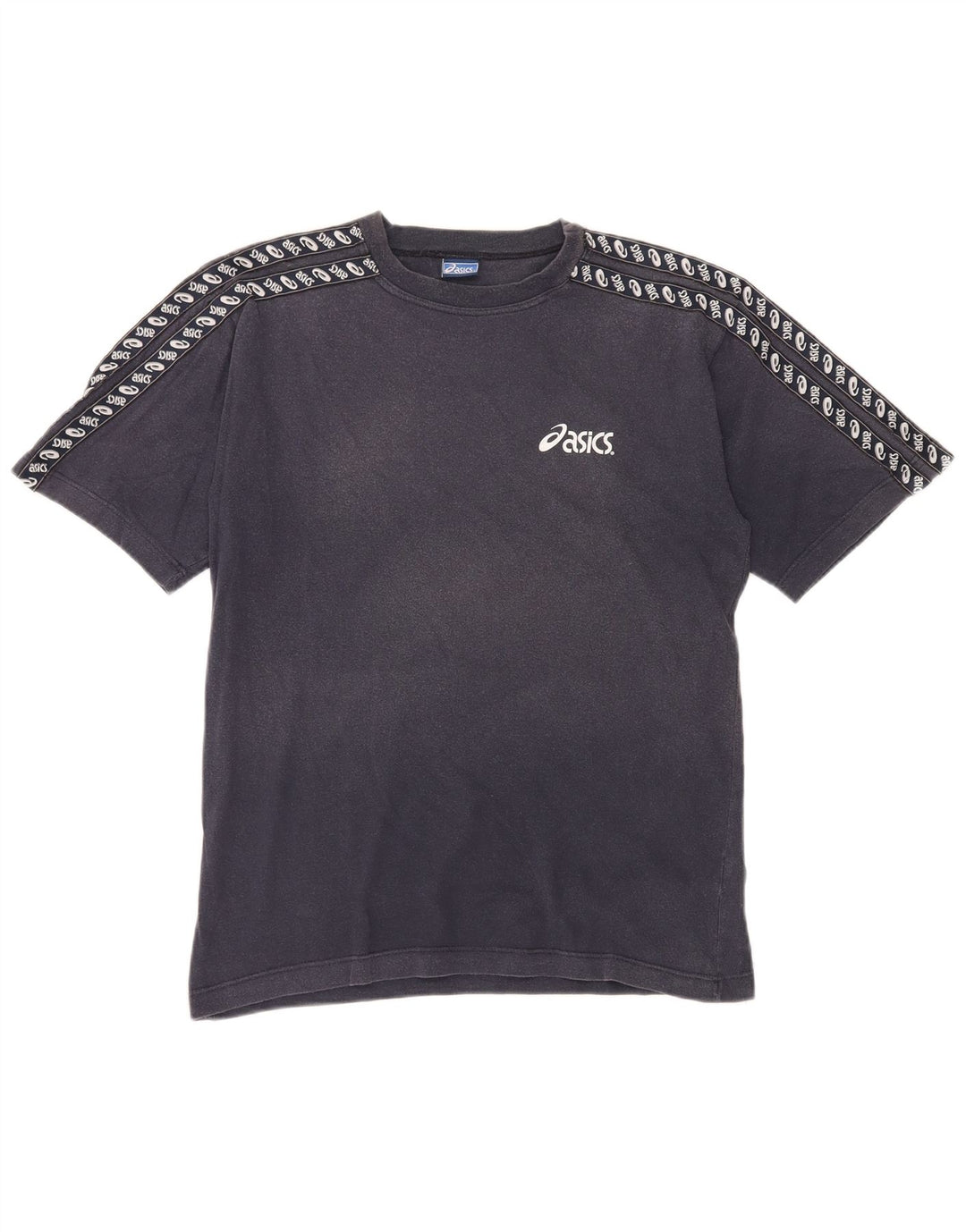 Asics T-Shirt Graphique Homme Bleu Marine Moyen Coton
