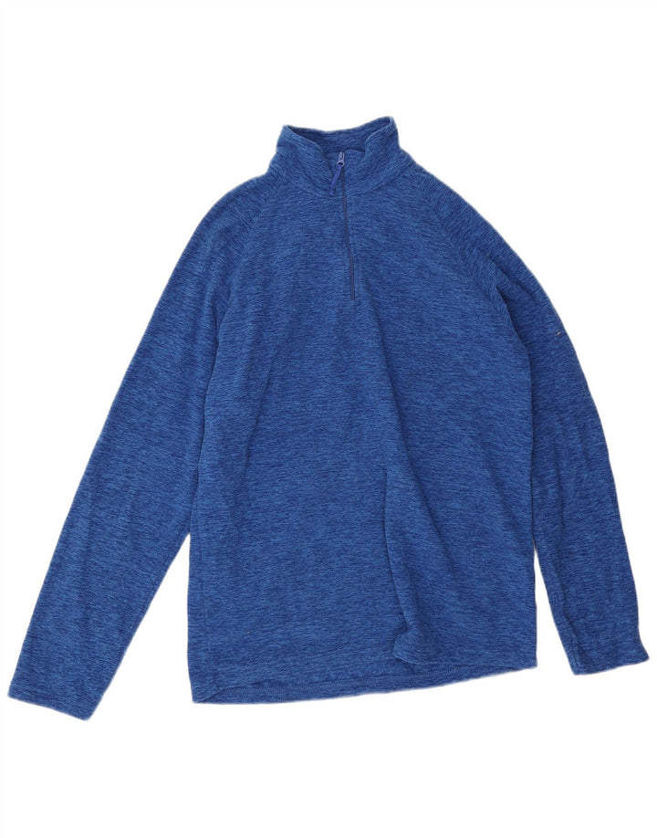 Mountain Warehouse Pull polaire à col zippé pour homme Petit polyester moucheté bleu