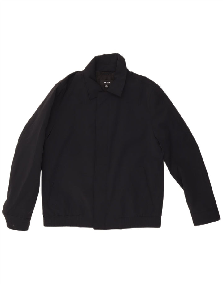Reiss Veste Bomber Homme UK 40 Large Noir Polyester