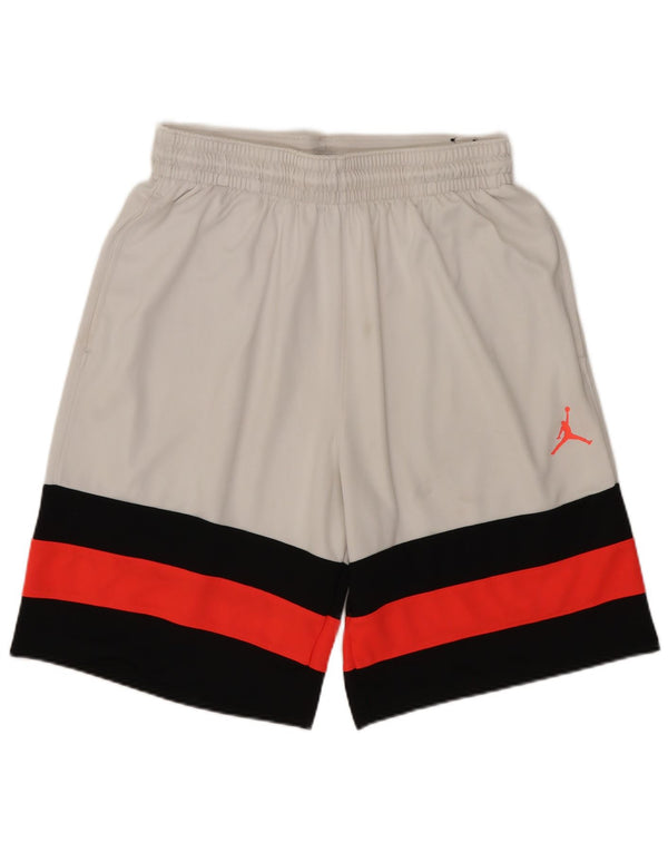 Jordan Short de sport pour homme en polyester color block blanc moyen