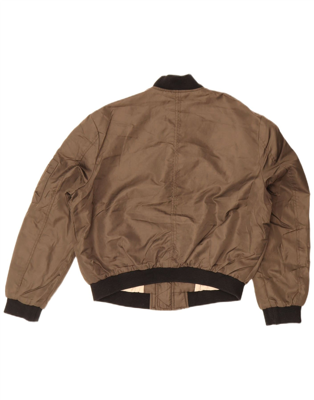 ZARA Veste bomber surdimensionnée pour femme UK 14 Marron moyen