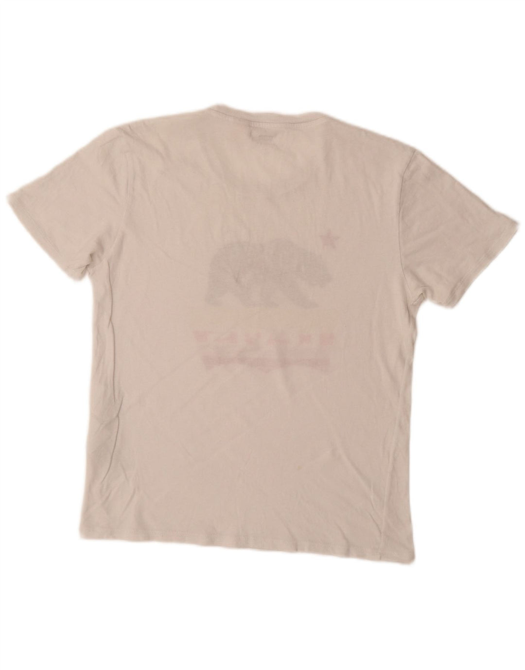 LEVI'S T-shirt graphique pour femme UK 10 Small Blanc Coton