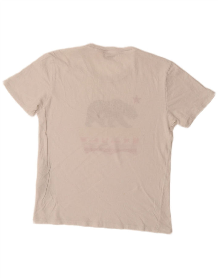 LEVI'S T-shirt graphique pour femme UK 10 Small Blanc Coton