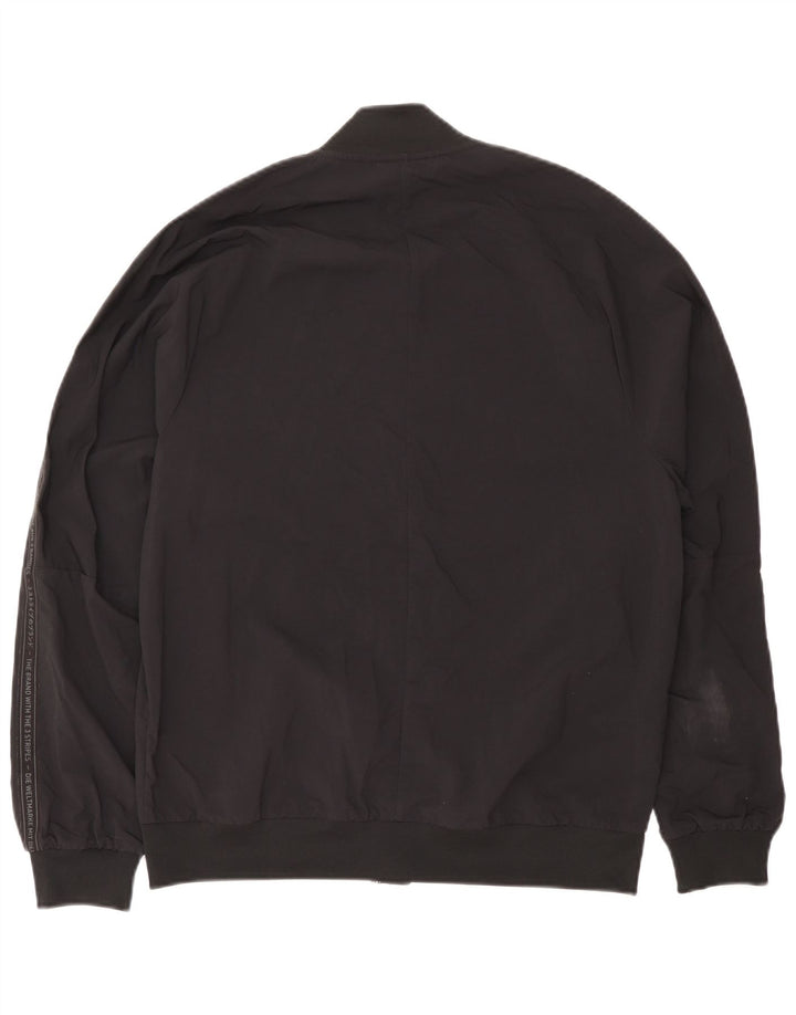 Adidas Veste bomber graphique pour homme UK 38 Medium Noir Nylon