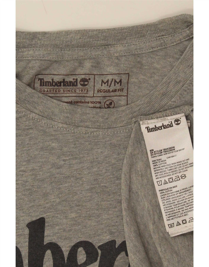 Timberland Tee-Shirt Regular Fit Graphic Homme Gris Moyen Coton