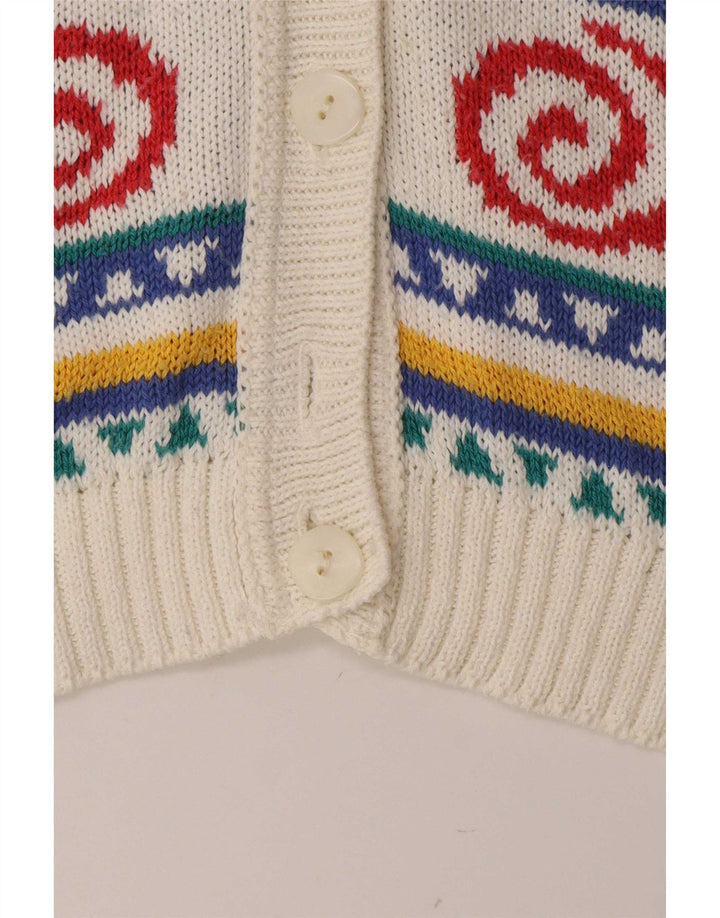 St Michael Pull Cardigan Femme UK 12 Moyen Multicolore