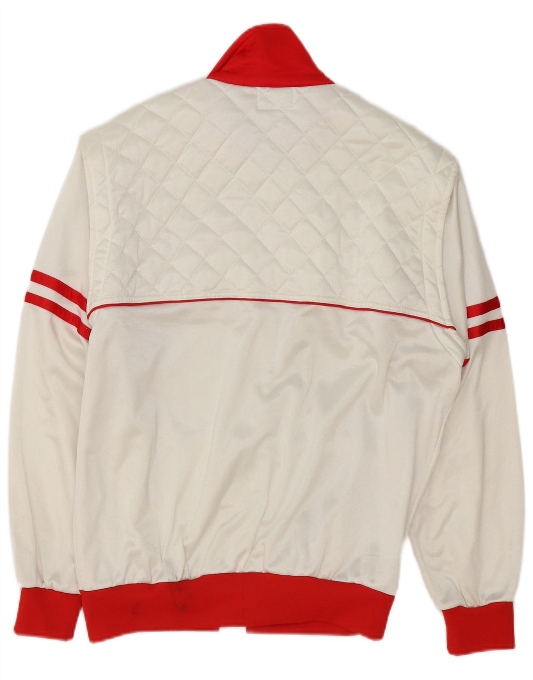 vintage Mens Graphic Survêtement Top Jacket IT 48 Medium White Colourblock