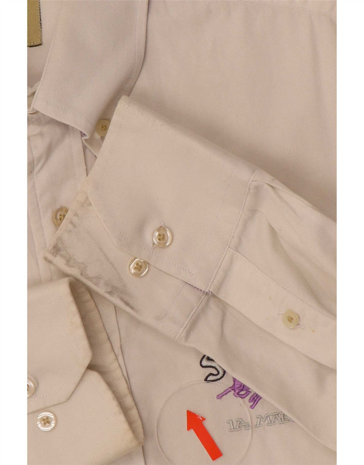 La Martina Chemise Graphique Homme Grand Coton Blanc