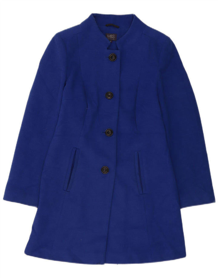 Marks & Spencer Manteau Femme UK 8 Petit Bleu Polyester