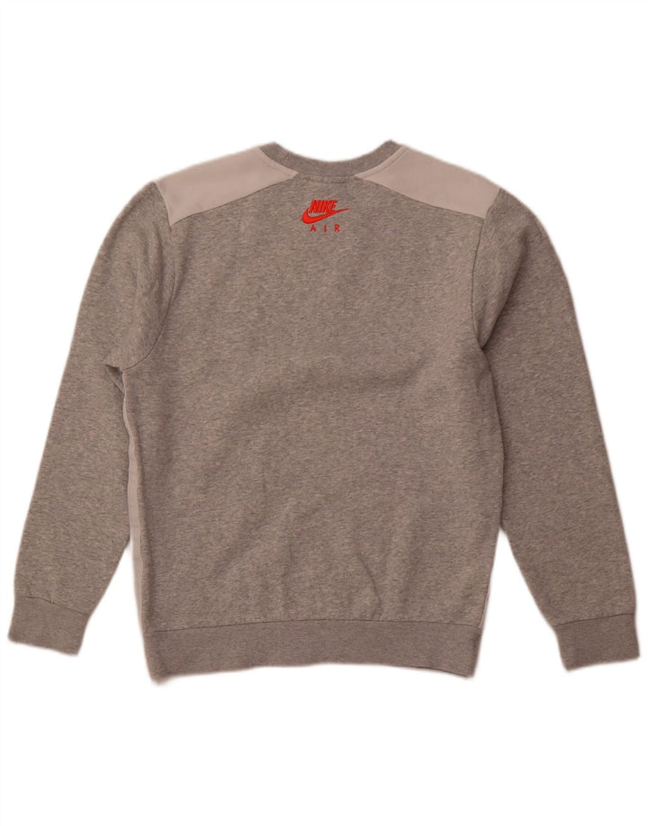 NIKE Sweat-shirt graphique pour hommes en coton color block petit gris
