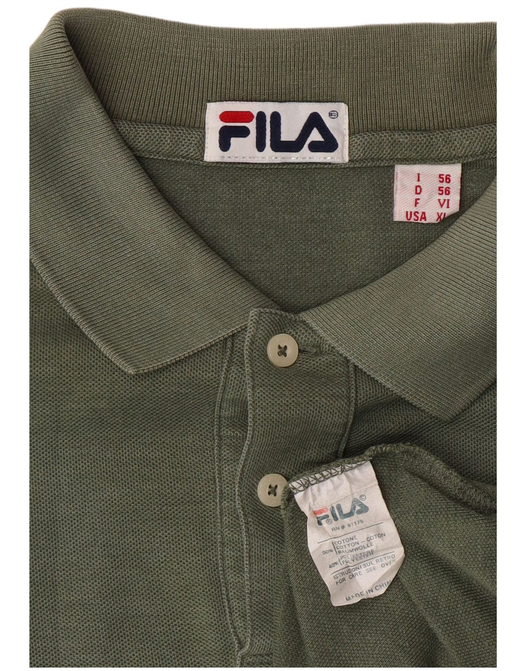 Fila Polo Homme IT 56 XL Vert Coton