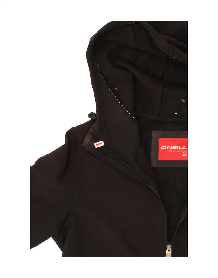 O'NEILL Womens Hooded Windbreaker Jacket UK 16 Large Black Polyester Vintage O'Neill and Second-Hand O'Neill from Messina Hembry 
