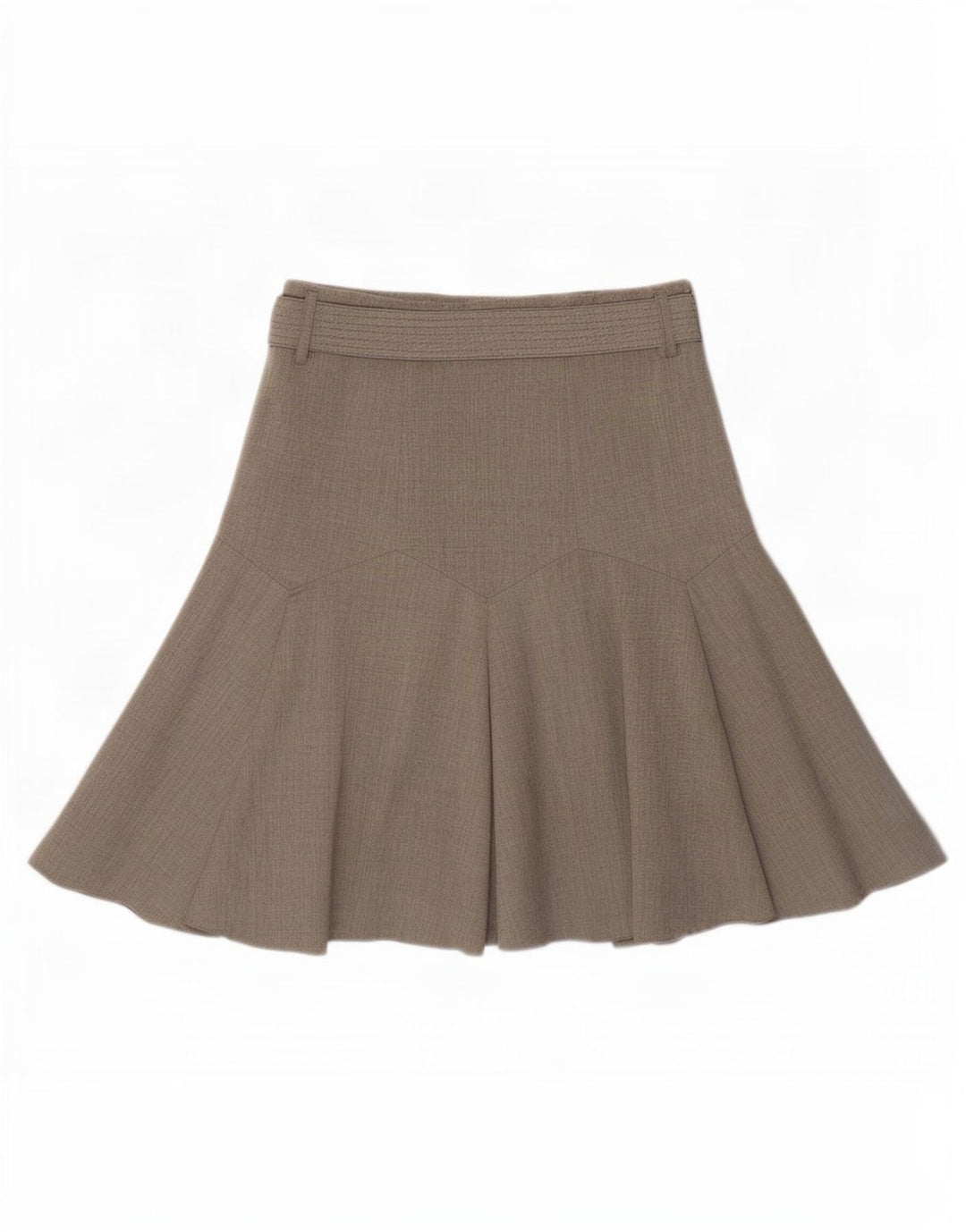 Marks & Spencer Jupe évasée pour femme UK 12 Medium W30 Beige Polyester