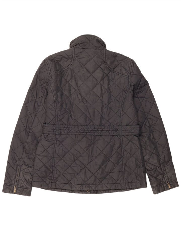 Jack Wills Veste matelassée pour femme UK 14 Large Noir Nylon