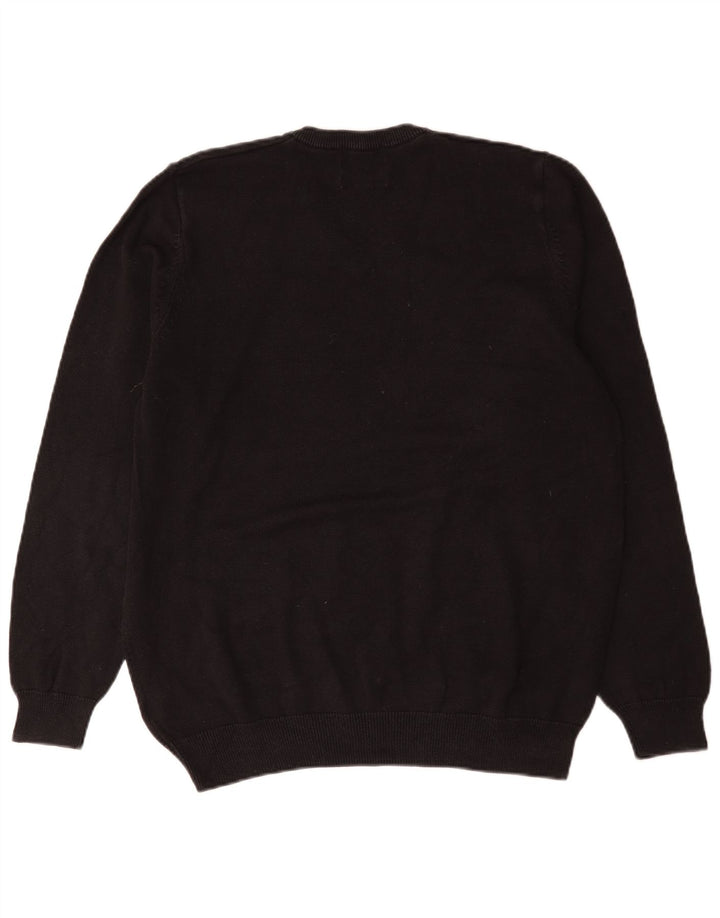 Marks & Spencer Pull col V pour homme en coton noir Taille L