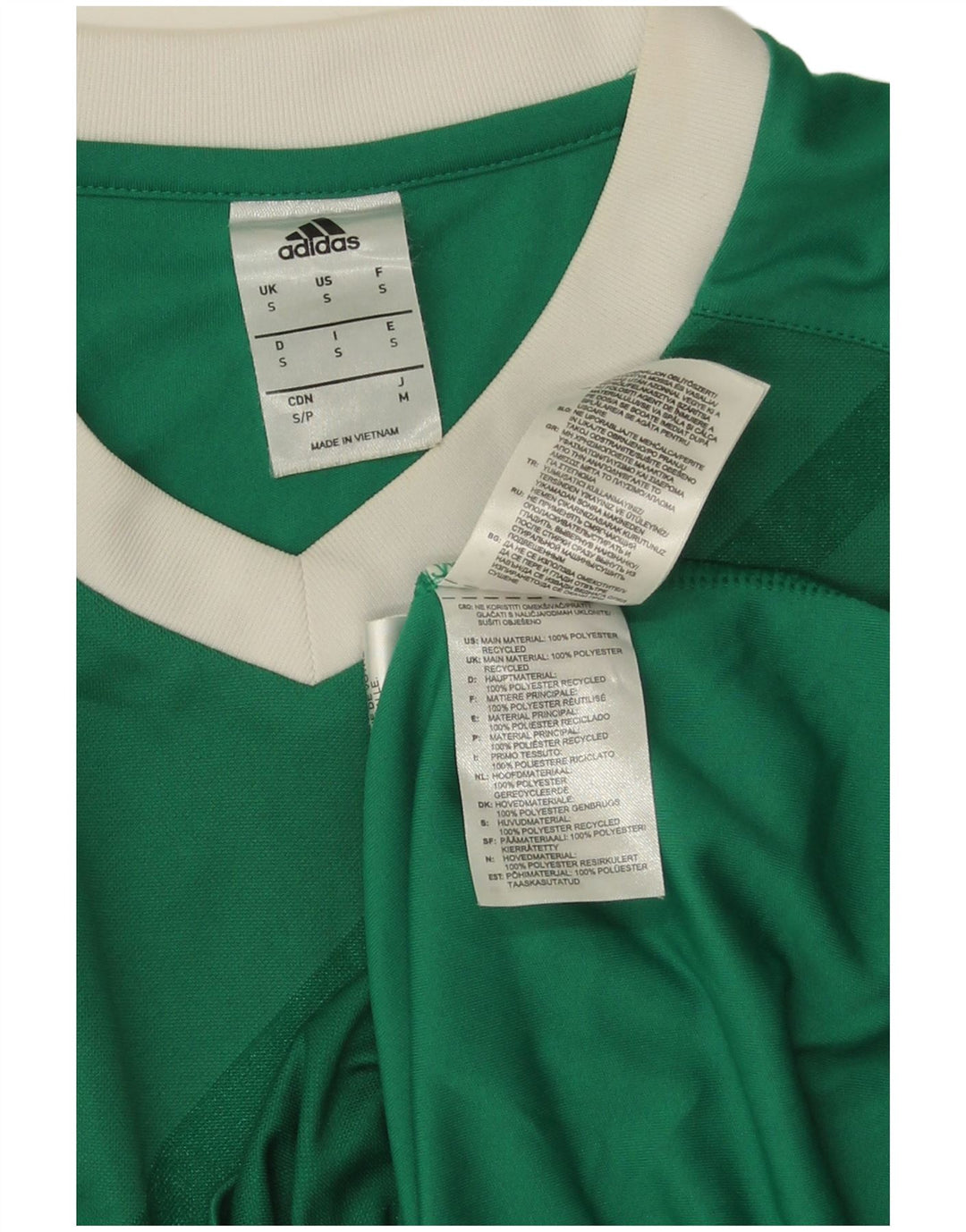 Adidas Hommes Climalite Graphic Haut à manches longues Petit vert rayé Polyester