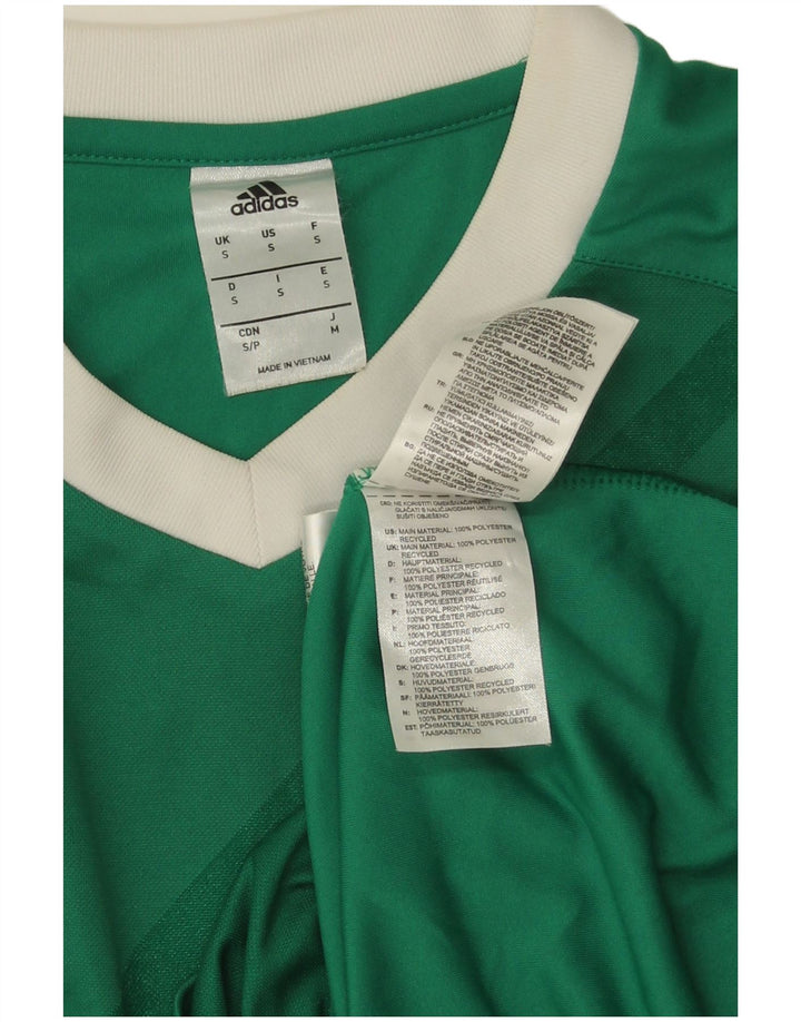 Adidas Hommes Climalite Graphic Haut à manches longues Petit vert rayé Polyester