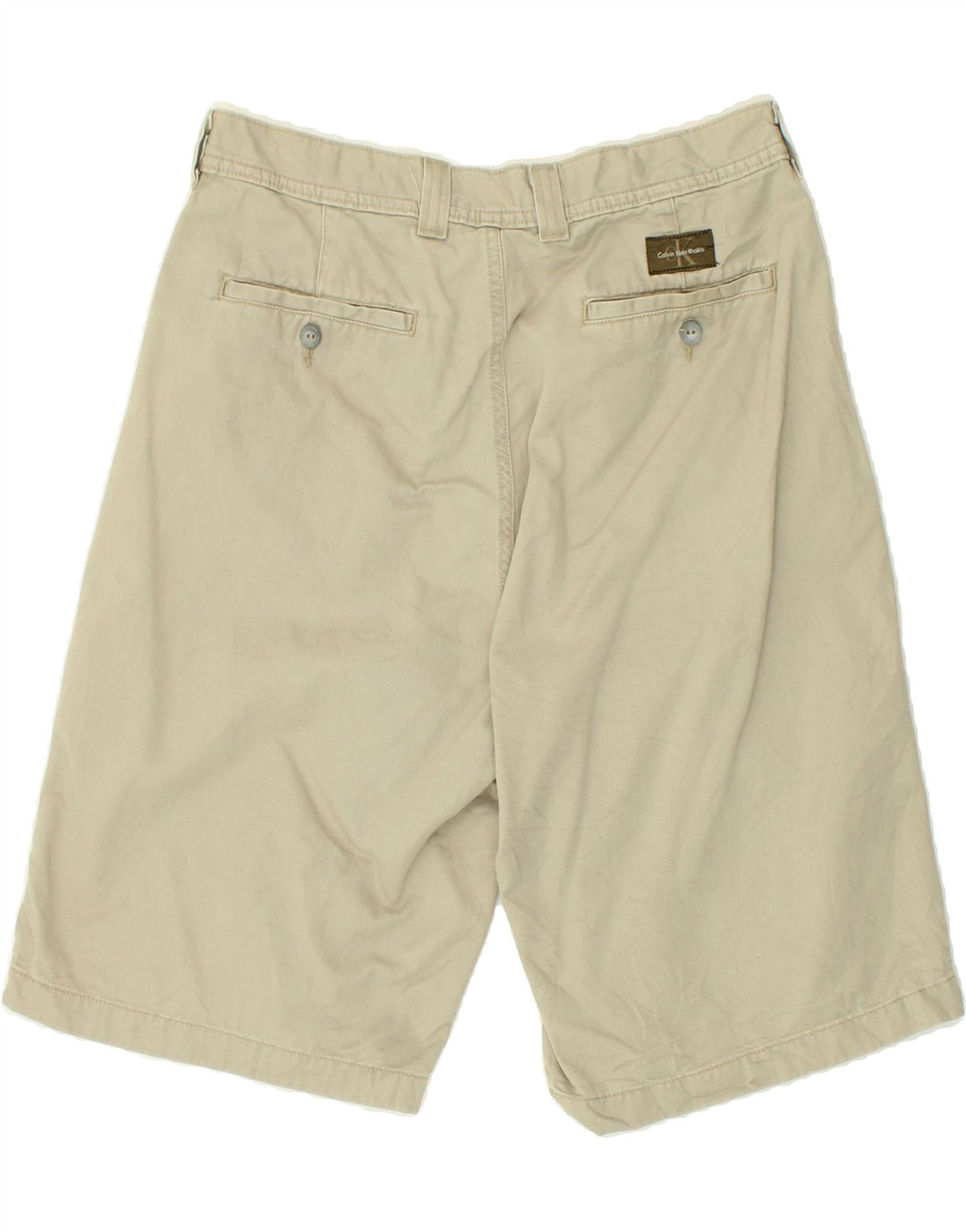 CALVIN KLEIN Short Chino Homme W32 Coton Beige Moyen